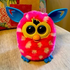 Furby 2012 pink and white polkadot